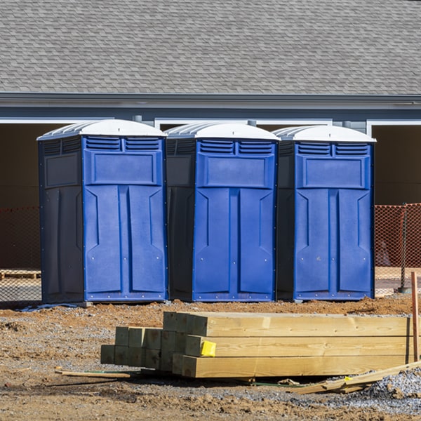 what is the expected delivery and pickup timeframe for the porta potties in Bangall